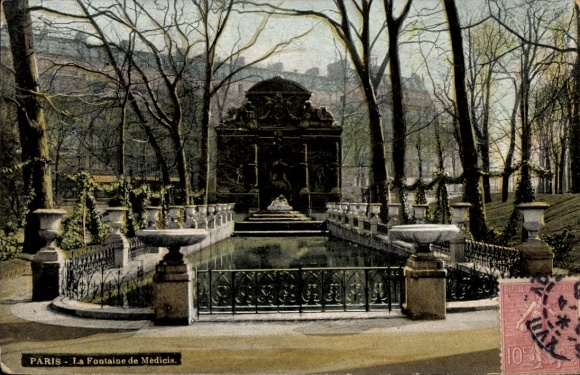 CPA Parijs X, La Fontaine de Médicis