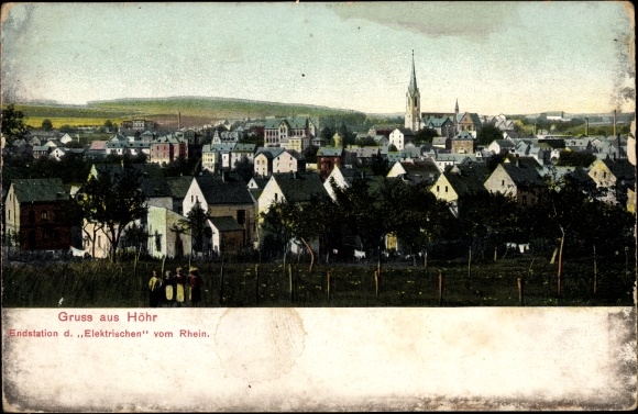 KP Höhr Grenzhausen w okręgu Westerwald, koniec d. Elektryczność znad Renu