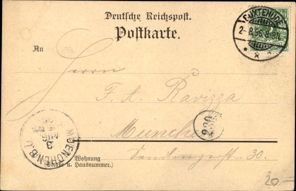 Chromo-Litho Buxtehude in Lower Saxony, L. Sepers Hotel, rabbit and hedgehog, Ick bünn all dor