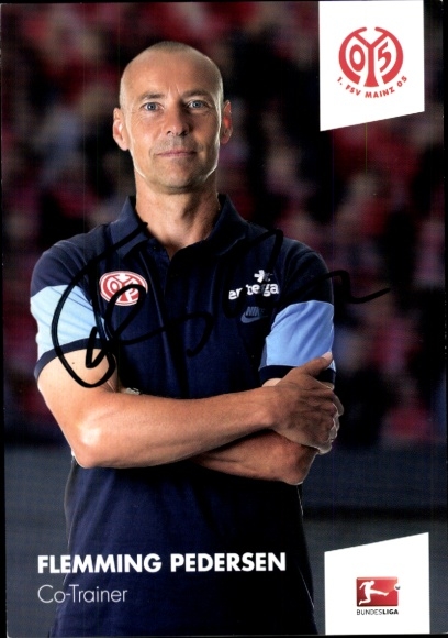 Autograph card Assistant Coach Flemming Pedersen, 1. FSV Mainz 05