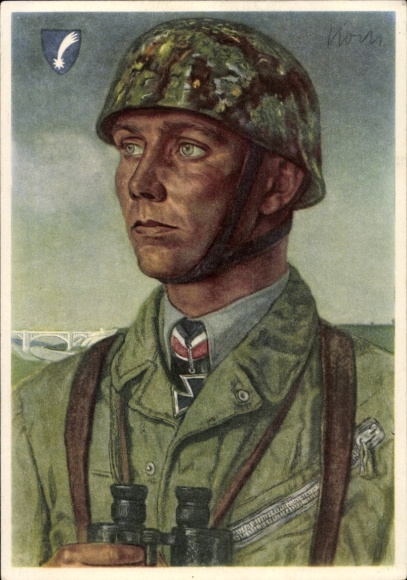Artist PC Willrich, Wolfgang, Major Koch, paratrooper, VDA school collection 1940