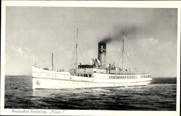 Picture steamship Frisia I., Underway, I'm coming