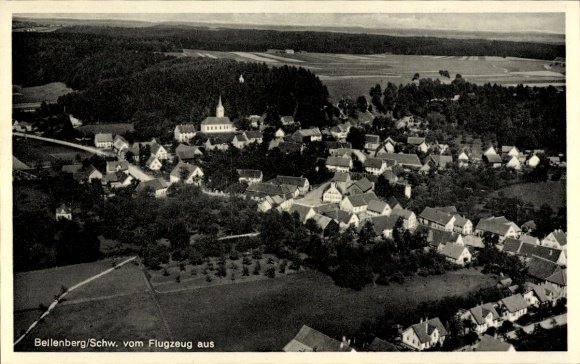 Ak Bellenberg in Schwaben, Fliegeraufnahme