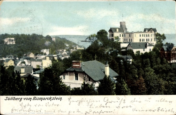 Postcard Hamburg Altona Blankenese, Süllberg, Bismarckstein