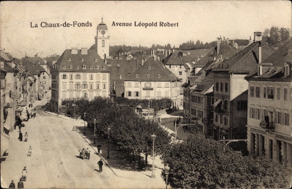 CPA La Chaux de Fonds Canton de Neuchâtel, Avenue Léopold Robert