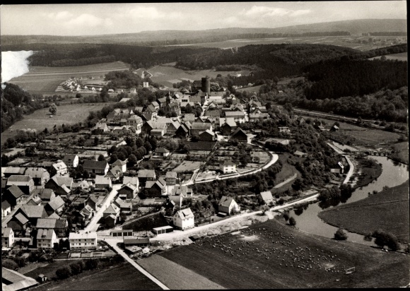 PC Trendelburg in northern Hesse, in the Reinhardswald, aerial photo
