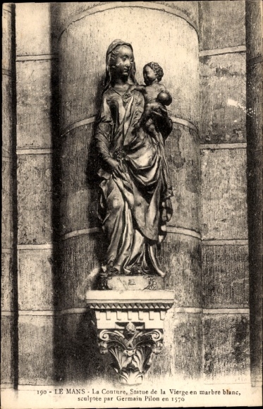 PC Le Mans Sarthe, Statue de la Vierge in marble blanc