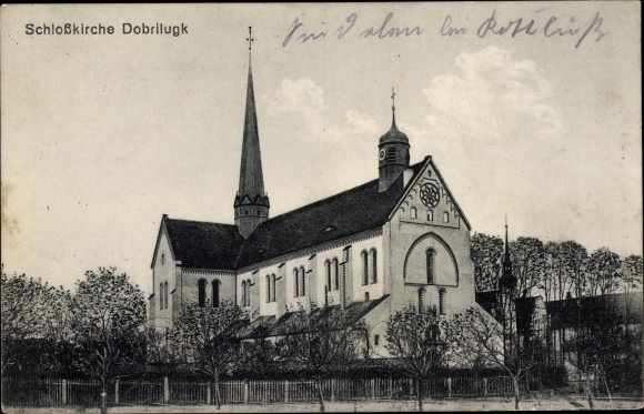 Postcard Dobrilugk Doberlug Kirchhain in Brandenburg, castle church