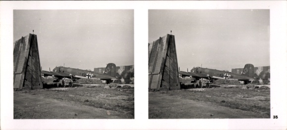 Stereo image photo Flying and Winning No. 35, long-range reconnaissance aircraft Focke Wulf Fw Condor