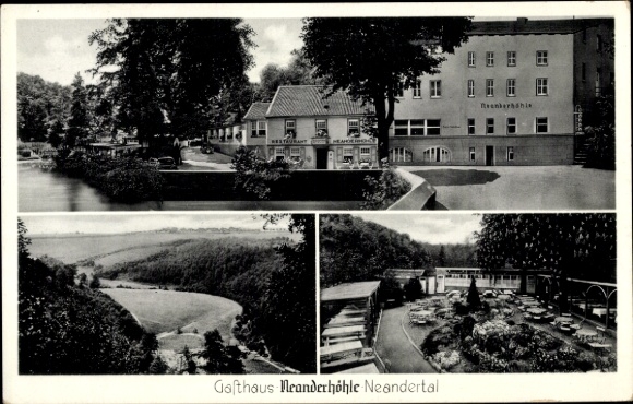 Postcard Mettmann on the Lower Rhine, views from the Neanderhöhle guesthouse