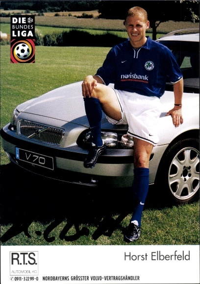 Autograph card footballer Horst Elberfeld, SpVgg Greuther Fürth, autograph