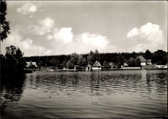 Postcard Güster in Lauenburg, fishing on Prüss Lake