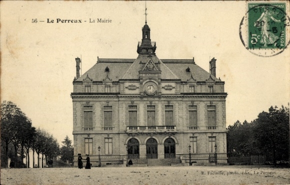 Ak Le Perreux sur Marne Val de Marne, Rathaus von  E. Facielle, Fotograf