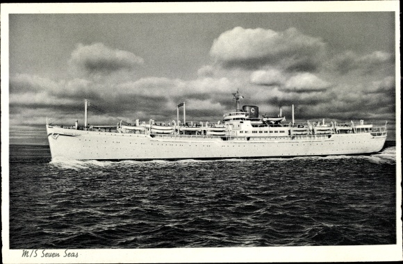 Postcard Steamboat MS Seven Seas, Europa Canada Line