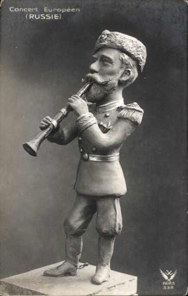 Ak Concert Européen, Russland, Zar Nikolaus II, Statue