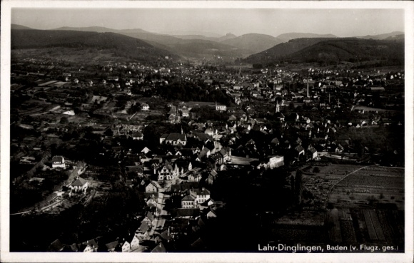 Postcard Dinglingen Lahr in the Black Forest, aerial photograph