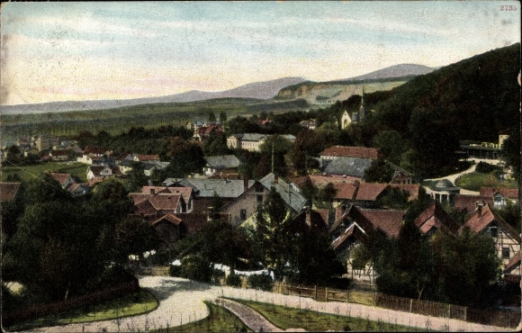 Postcard Bad Liebenstein in the Thuringian Forest, partial view