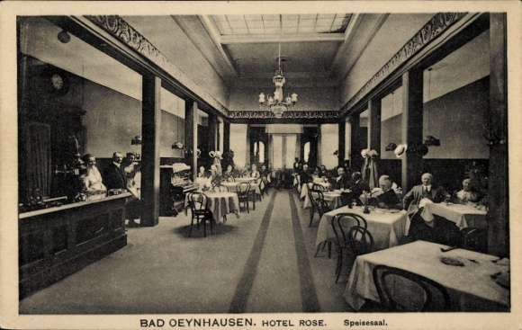 Ak Bad Oeynhausen in Westfalen, Hotel Rose, Speisesaal