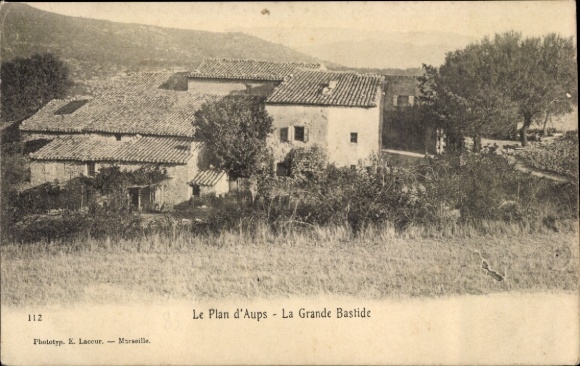 Postcard Aups Var, Grande Bastide