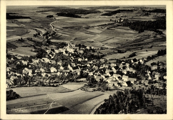 Ak Ursheim Polsingen in Mittelfranken, Luftbild