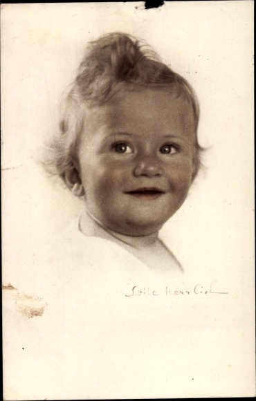 Artist PC Herrlich, L., kinderhoofden 230 4, portret van een klein kind