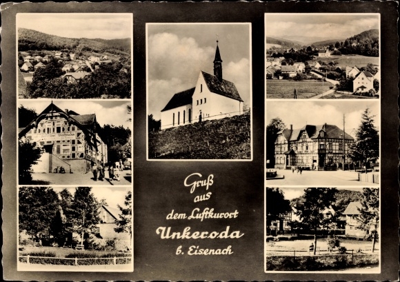 PC Unkeroda im Wartburgkreis, church, total view, partial views