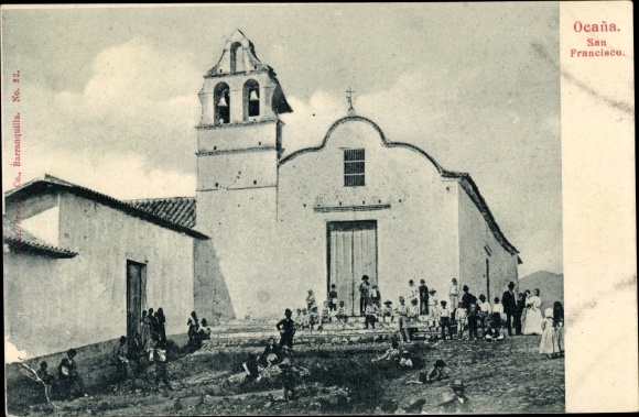 Postcard Ocana Colombia, San Francisco, church