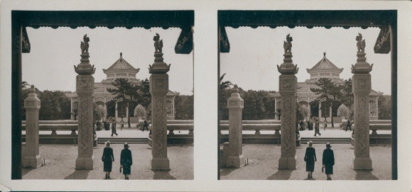 Stereo Photo Cochinchina Palace, Colonial Exhibition Paris 1931