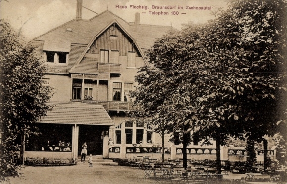 Postcard Braunsdorf Niederwiesa in the Zschopautal, Haus Flechsig