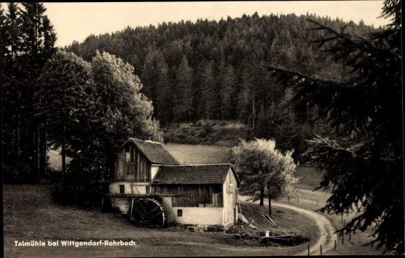 Postcard Rohrbach in Thuringia, valley mill