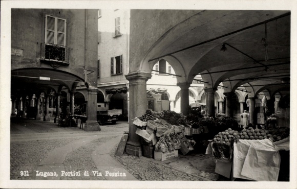 KP Lugano Kt Ticino Szwajcaria, Portici di Via Pessina