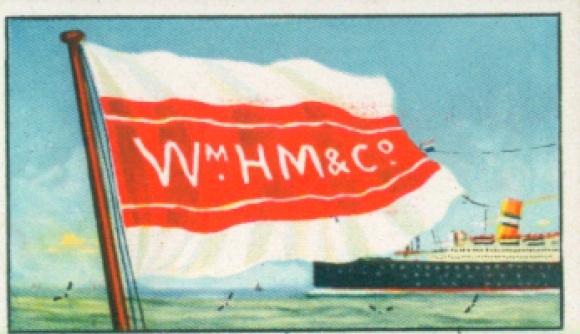 Collective picture shipping company flags of the world merchant fleet No. 269, Batavier Line, Rotterdam