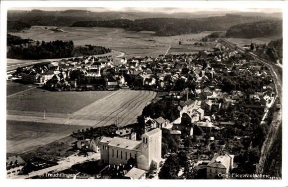 Postcard Treuchtlingen in the Altmühltal Middle Franconia, aerial photograph