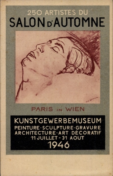 Künstler Ak Paris in Wien, Erste Ausstellung des Pariser Herbstsalons 1946