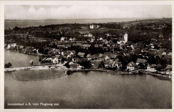 Ak Immenstaad am Bodensee, Fliegeraufnahme
