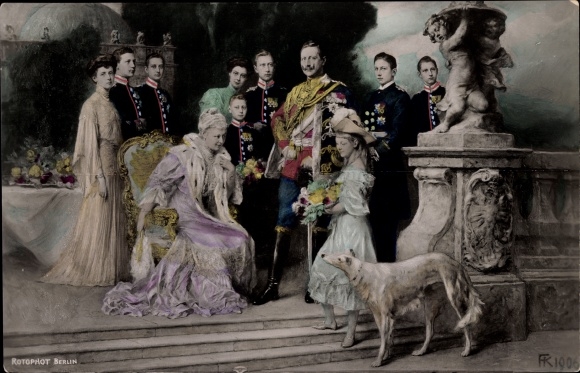 Artist PC Keller, Ferdinand, German Imperial House under Kaiser Wilhelm II., greyhound, RPH