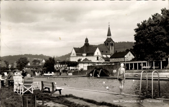 Postcard Bad Hönningen am Rhein, thermal bath