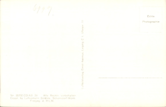 Postcard Wangen im Allgäu, aerial photograph