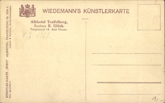 Postcard Traifelberg Honau Lichtenstein in Baden-Württemberg, Albhotel Traifelberg