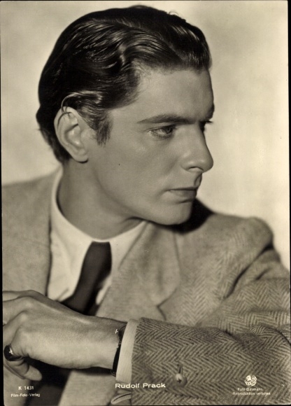 Postcard actor Rudolf Prack, portrait