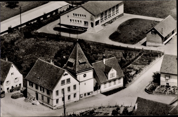 PC Dimbach in the Palatinate, aerial photo, building block for village community center