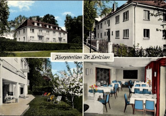 Postcard Bad Salzhausen Nidda in Hesse, Kurpension Dr. Entzian, owner E. Kraib, Kursstr. 23 Telephone (...