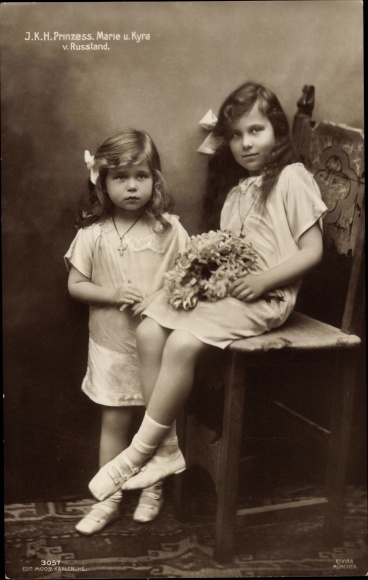 Ak Prinzessinnen Marie und Kyra von Russland
