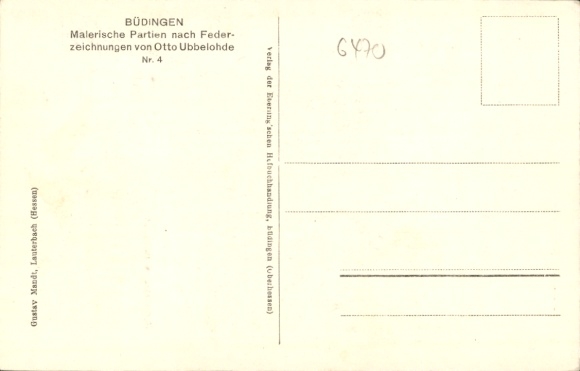 Artist Postcard Büdingen in Hessen, at the Mühltor