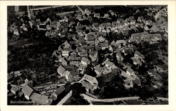 Postcard Ravolzhausen Neuberg in Hesse, aerial photograph