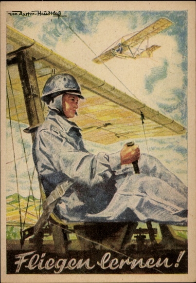 Artysta KP Heudtlaß, Axel, nauka latania, szybowce, NS Fliegerkorps, NSFK