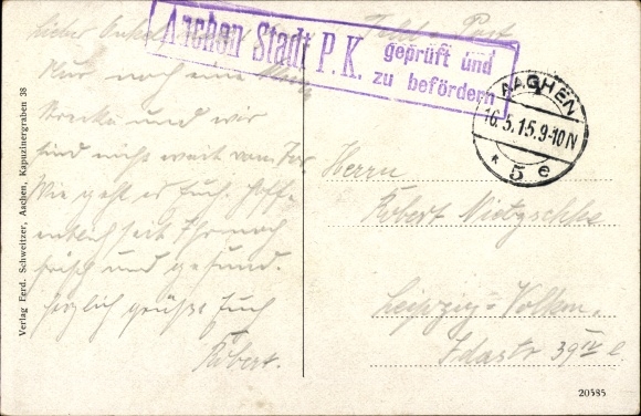 Postcard Herbesthal Lontzen Wallonia Liège, bridge, railway line Cologne Aachen Brussels Paris, border