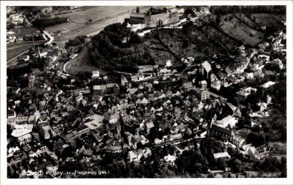 Postcard Kulmbach in Upper Franconia, aerial photograph