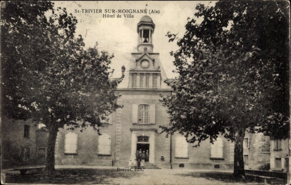 Ak Saint Trivier sur Moignans Ain, Rathaus
