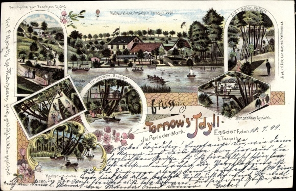 Chromo-Litho Egsdorf Teupitz in Brandenburg, Restauration Tornow's Idyll